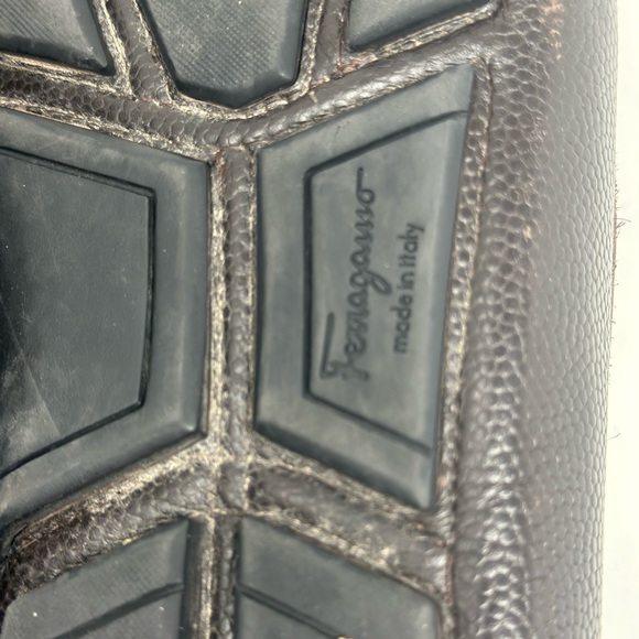 Salvatore Ferragamo slip-on leather loafers Size 8.5 - Picture 14 of 16